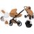 Mama Kiddies Stars 3-în-1 cărucior multifuncțional culoarea Caramel cu accesorii + Cadou