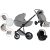 Mama Kiddies Max 500 3 în 1 cărucior multifuncțional culoare gri cu accesorii + Cadou