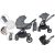 Mama Kiddies Unique cărucior multifuncțional 3 în 1 cu accesorii, culoare graphite + Cadou